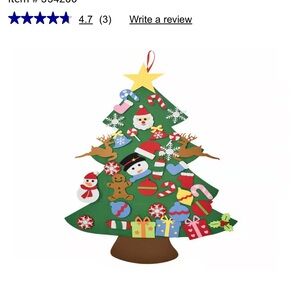 Festive Felt Christmas Tree with Ornaments